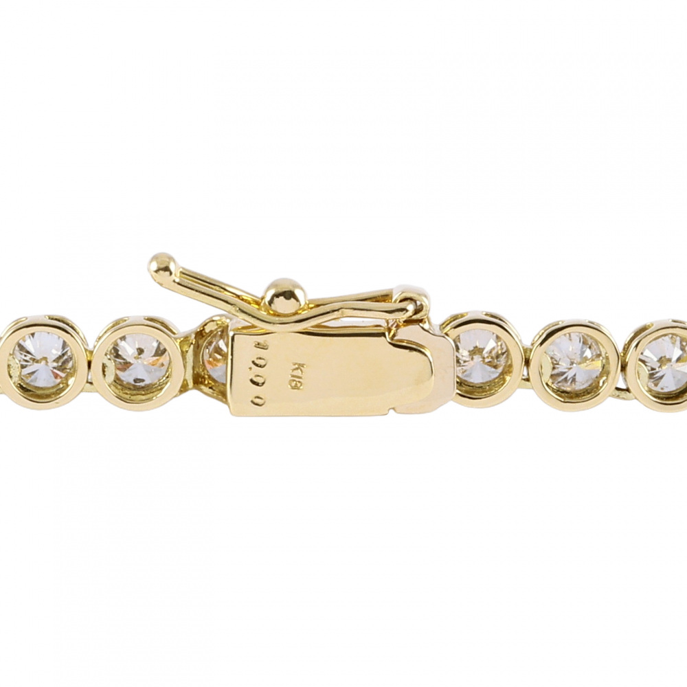 K18イエローゴールド ダイヤモンド テニス ネックレス J353924 | ユキ