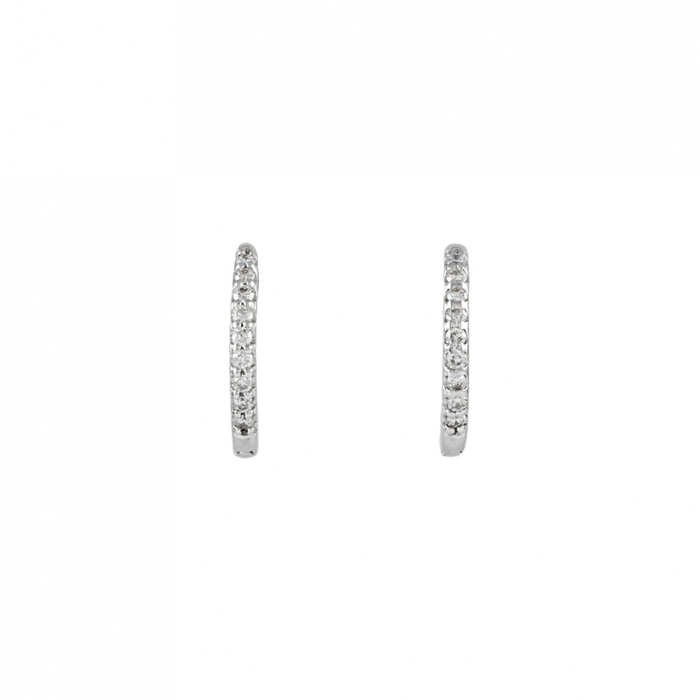 K18ホワイトゴールド ダイヤモンド ピアス J354201 | ユキザキセレクト