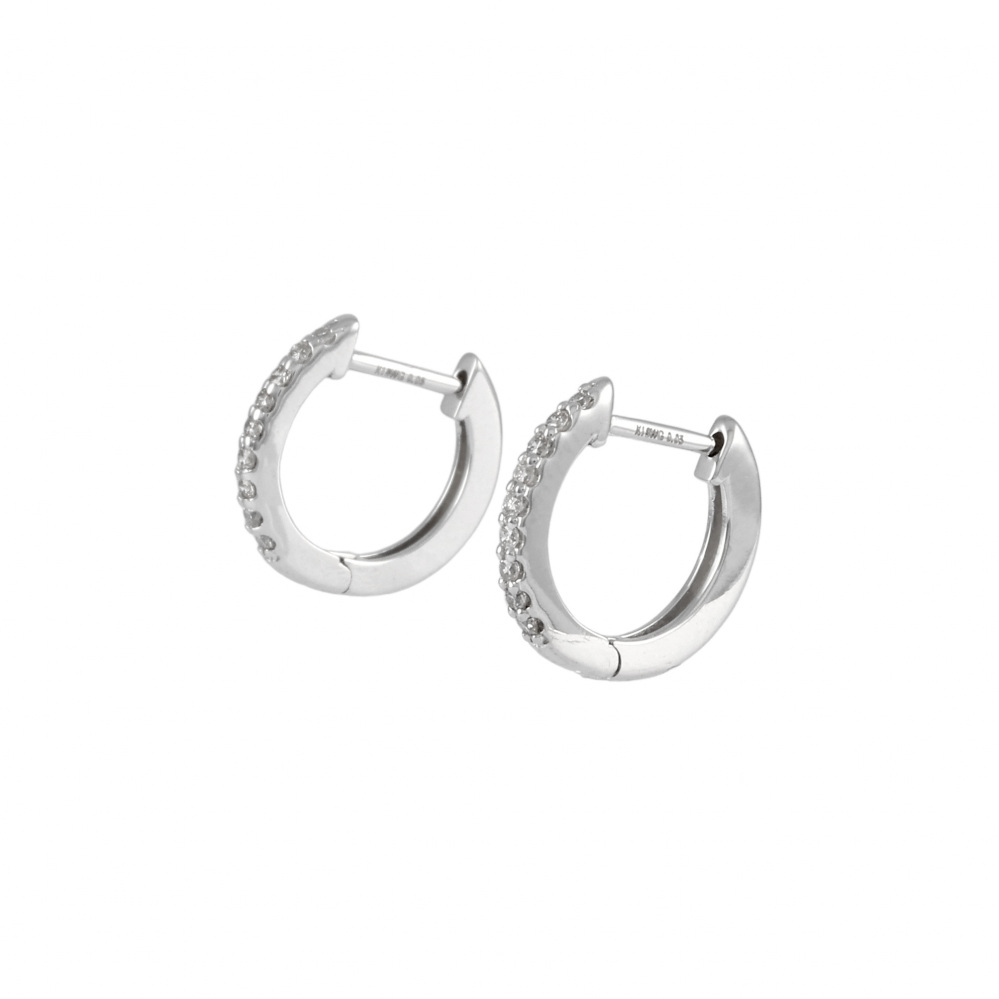 K18ホワイトゴールド ダイヤモンド ピアス J354201 | ユキザキセレクト