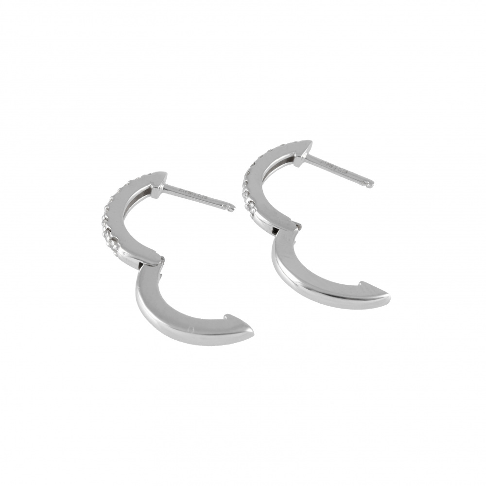 K18ホワイトゴールド ダイヤモンド ピアス J354201 | ユキザキセレクト