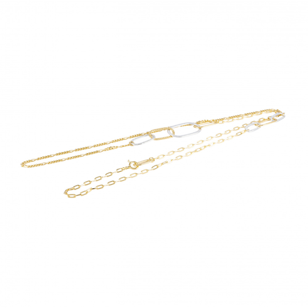 K18イエローゴールド K18ホワイトゴールド チェーン ネックレス