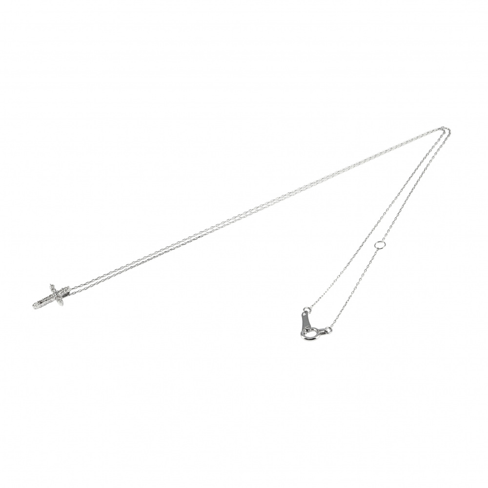 プラチナ900 プラチナ850 ダイヤモンド クロス ネックレス J355533