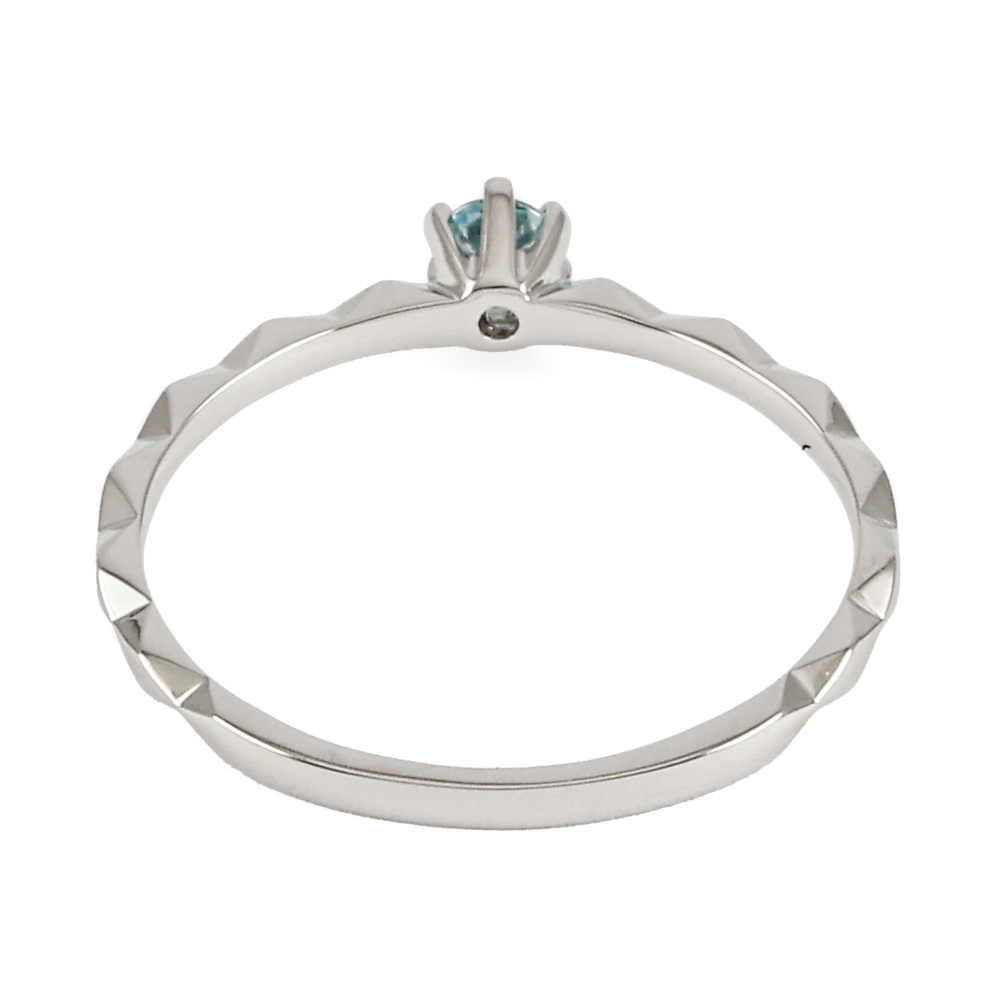 Pt950 ブルージルコン5.00ct ダイヤモンド0.15ct リング　10号 ブルージルコン ダイヤモンドリング ZI 5.85ct D 0.54ct Pt900 日独