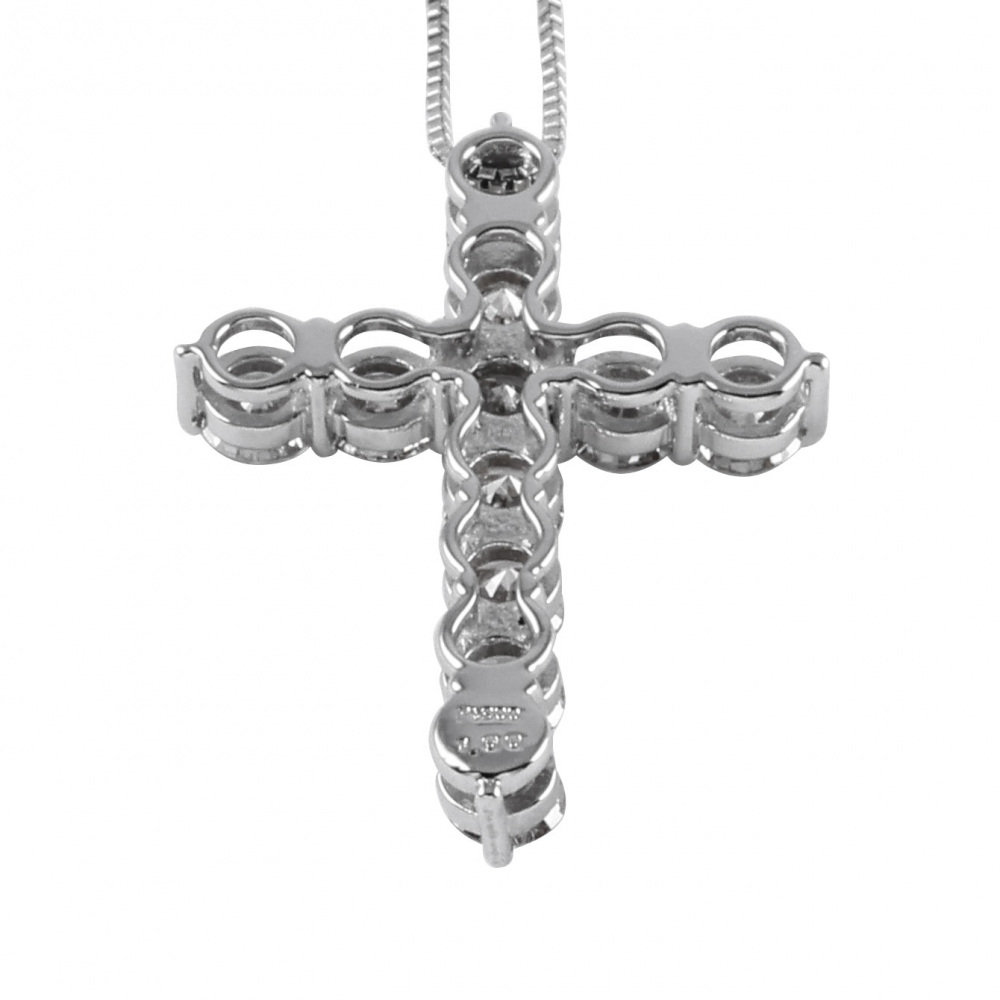 プラチナ900 プラチナ850 ダイヤモンド クロス ネックレス J357132