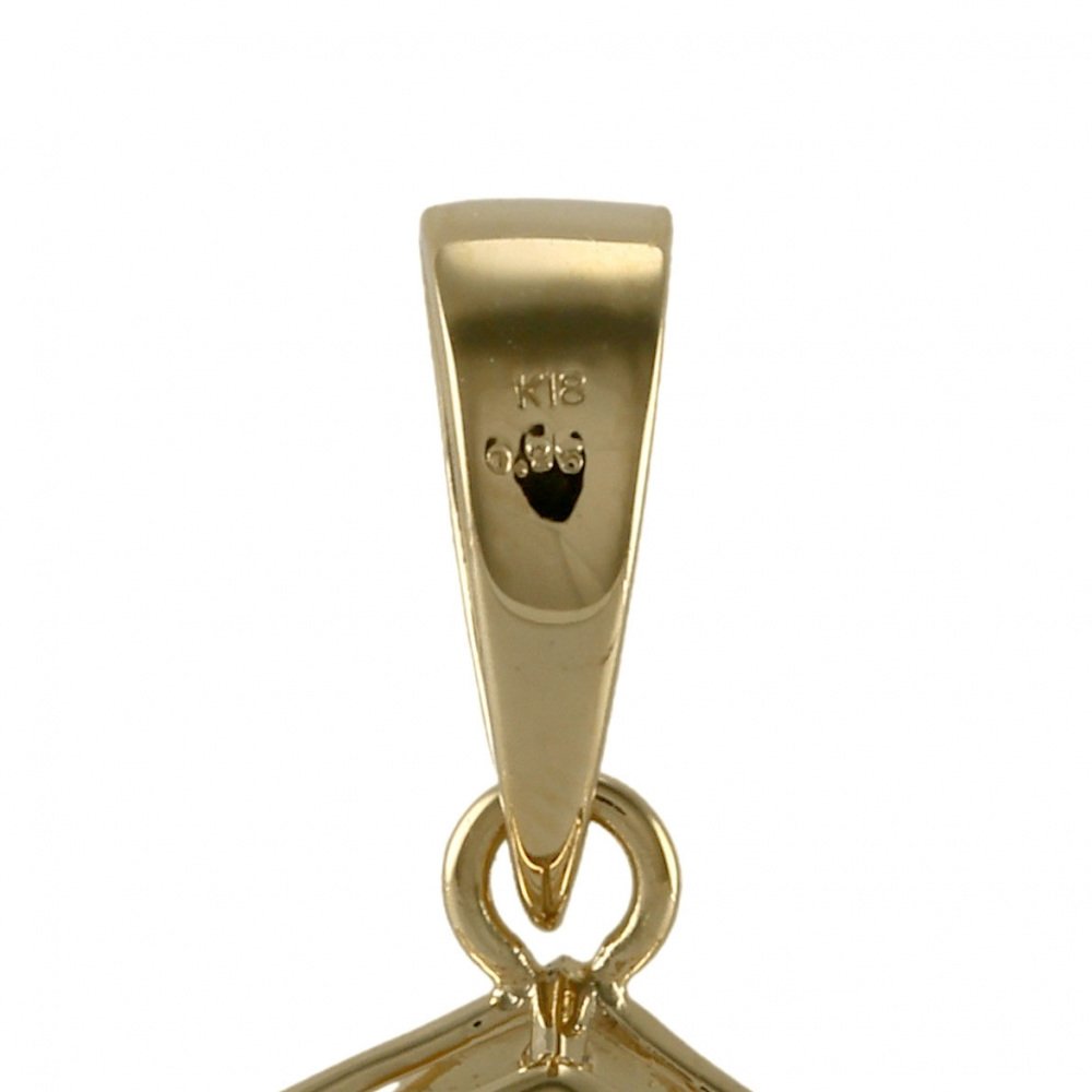 K18 옐로우 골드 K24 옐로우 골드 다이아몬드 코인 펜 헤드 J359465 | 유키자키 셀렉트 주얼리