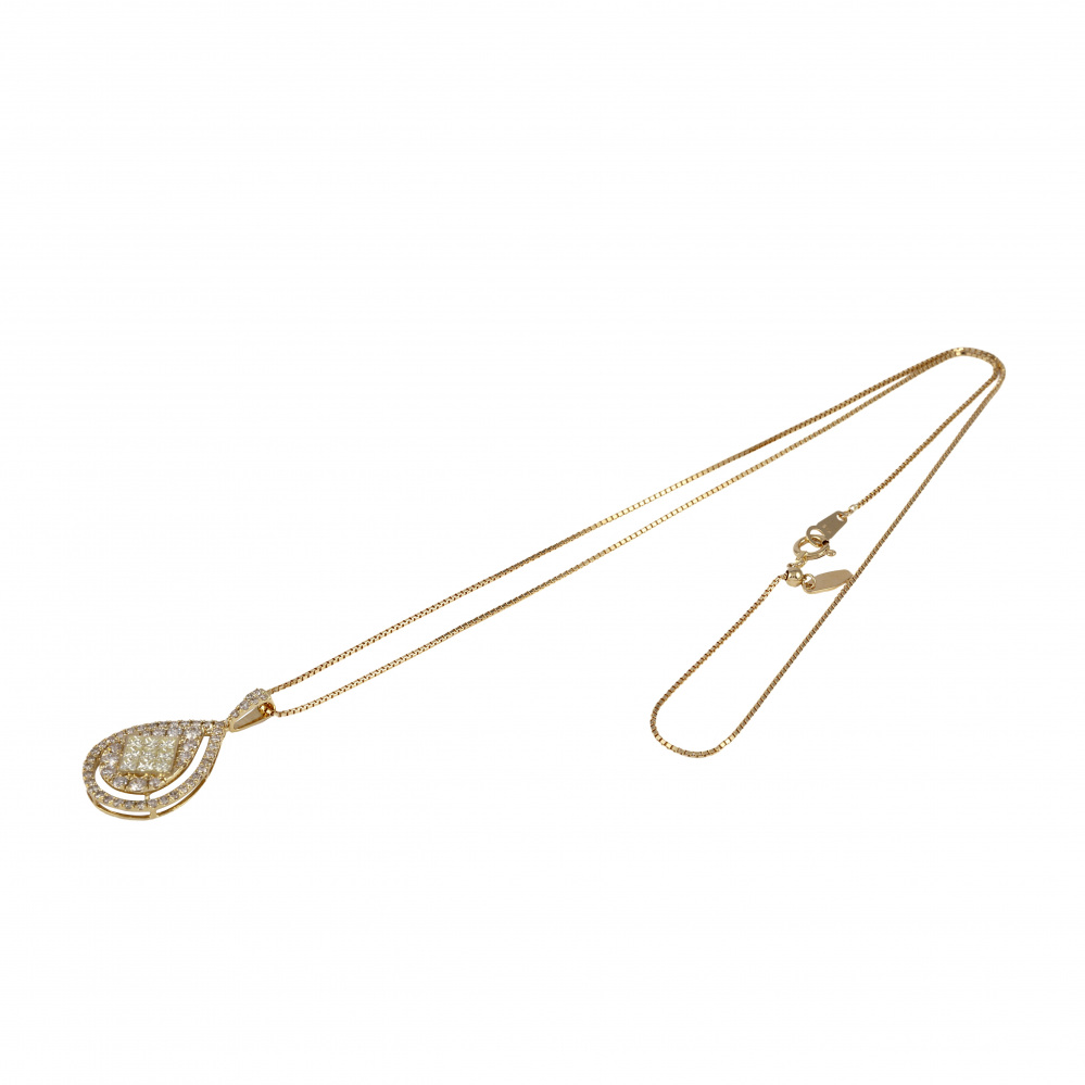 K18イエローゴールド ダイヤモンド ネックレス J360210 | ユキザキ