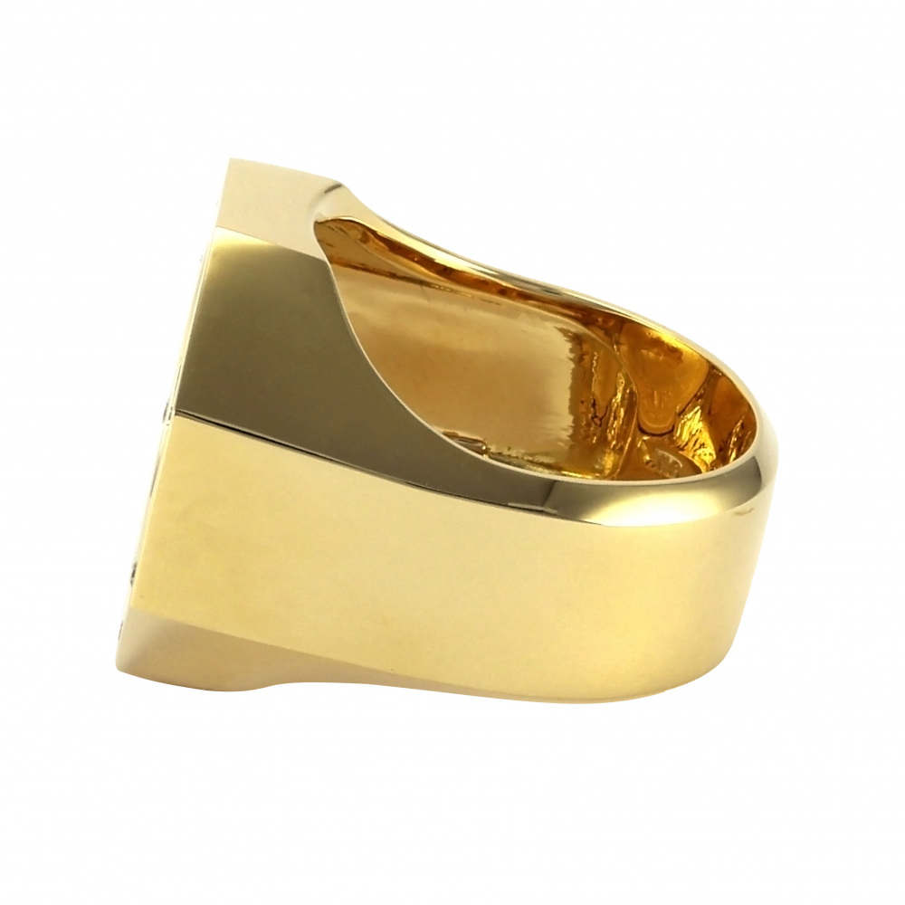 K18イエローゴールド K24イエローゴールド ダイヤモンド コイン リング