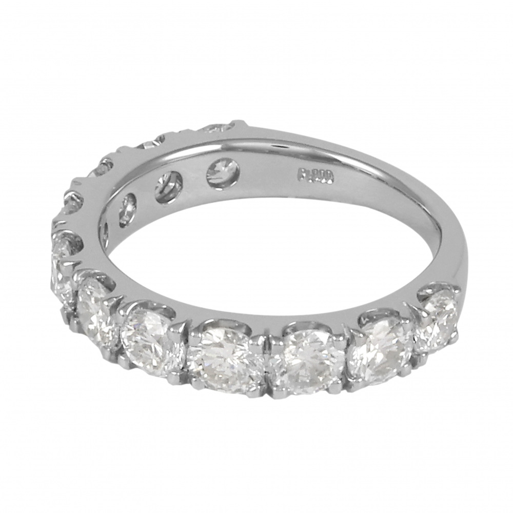 プラチナハーフエタニティダイヤモンド プラチナ900 ダイヤモンド ハーフエタニティ リング J360842 | ユキ