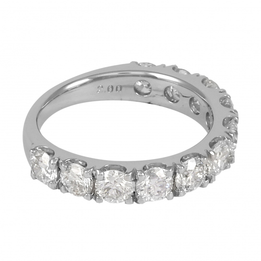 プラチナ900 ダイヤモンド ハーフエタニティ リング J360842 | ユキ