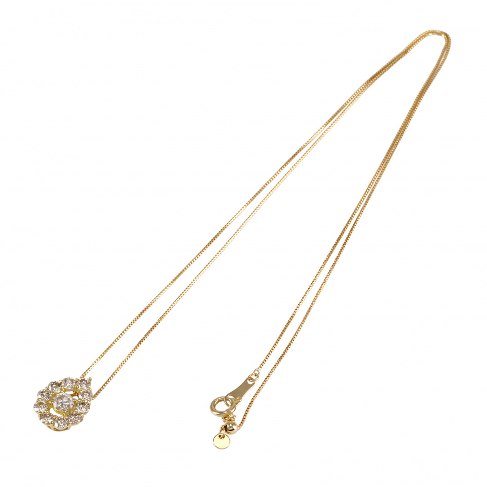 K18イエローゴールド ダイヤモンド ネックレス J360924 | ユキザキ