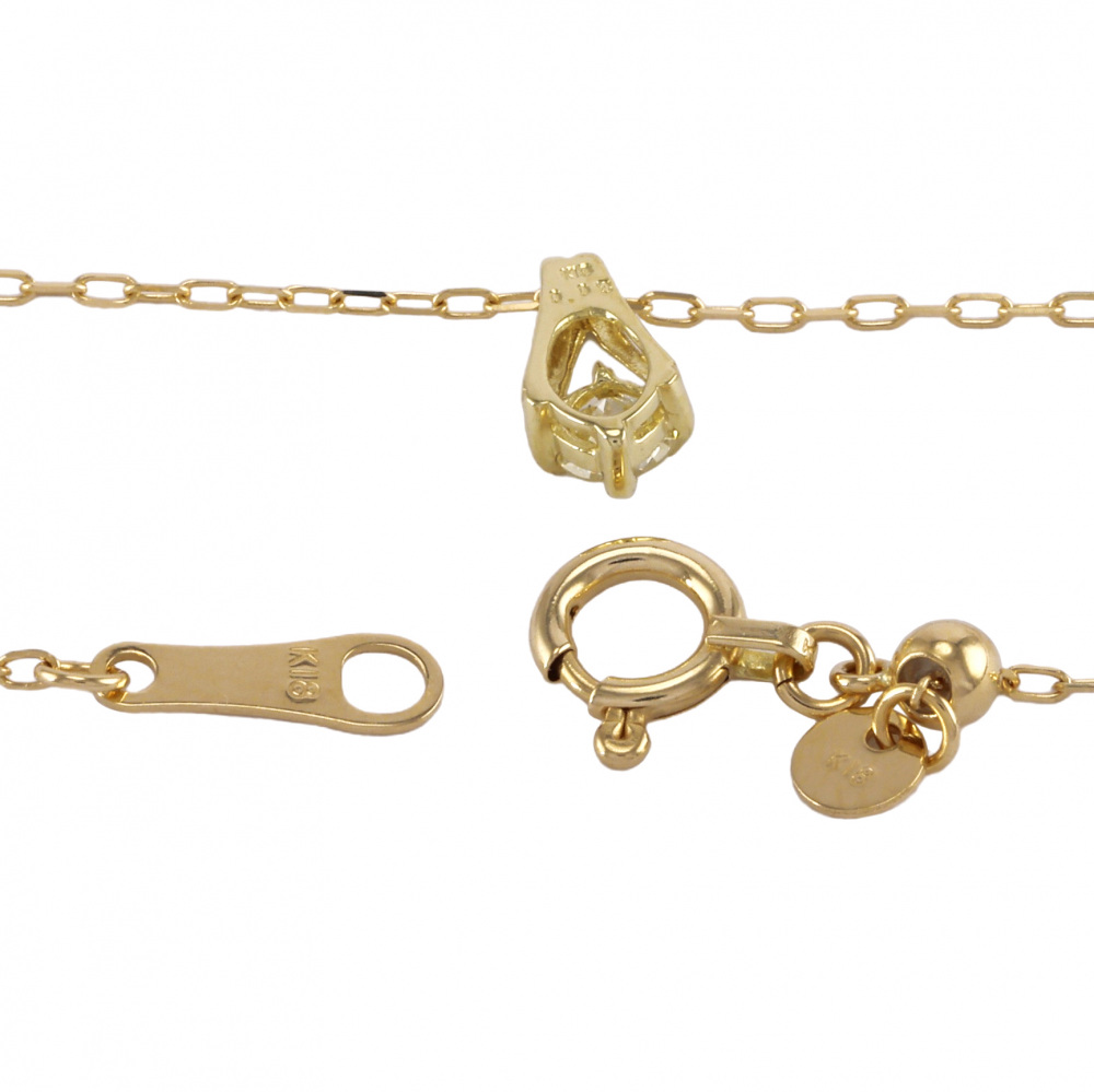 K18イエローゴールド ダイヤモンド ネックレス J361107 | ユキザキ