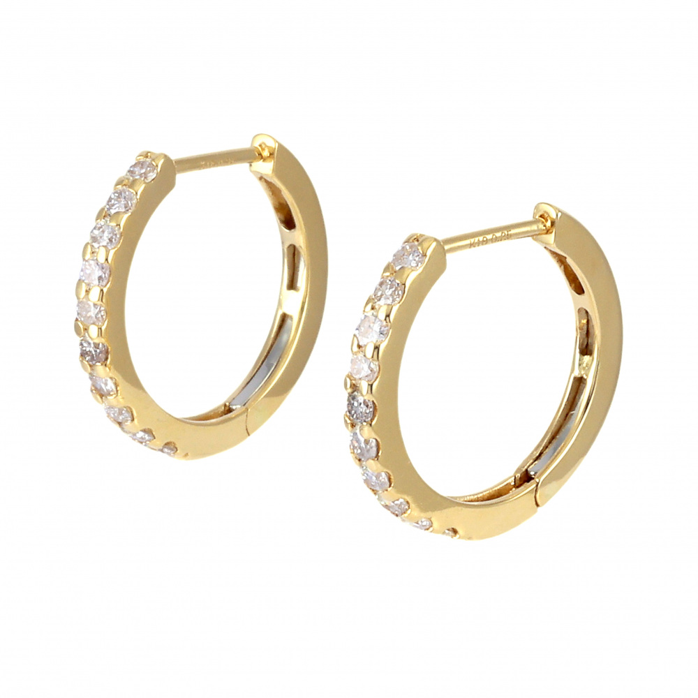 K18イエローゴールド ダイヤモンド ピアス J362266 | ユキザキセレクト