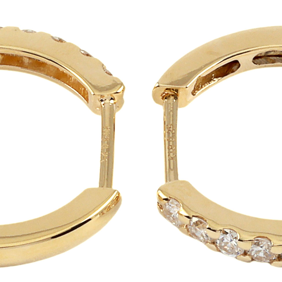 K18イエローゴールド ダイヤモンド ピアス J362266 | ユキザキセレクト