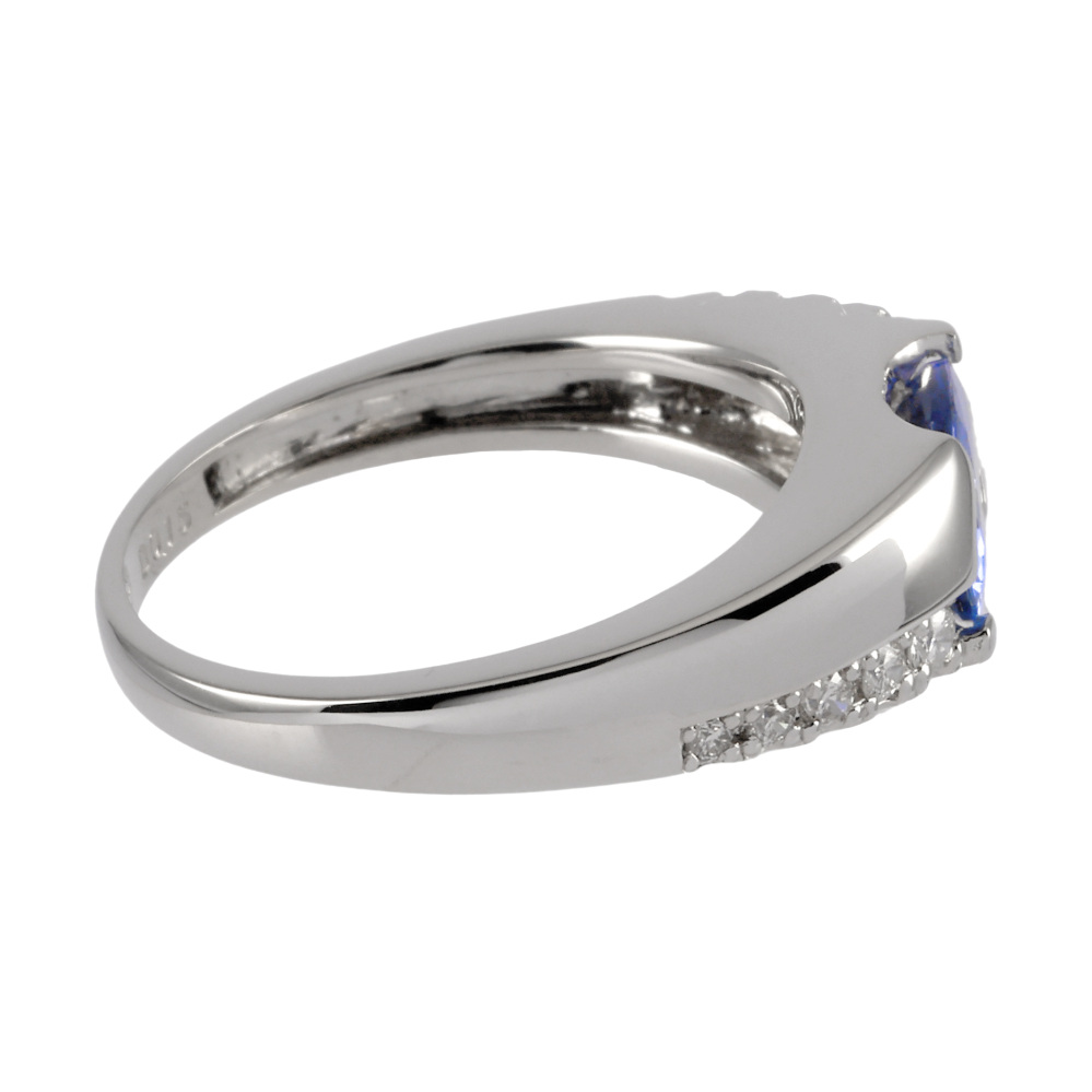プラチナ950 タンザナイト ダイヤモンド リング J363126 | ユキザキ