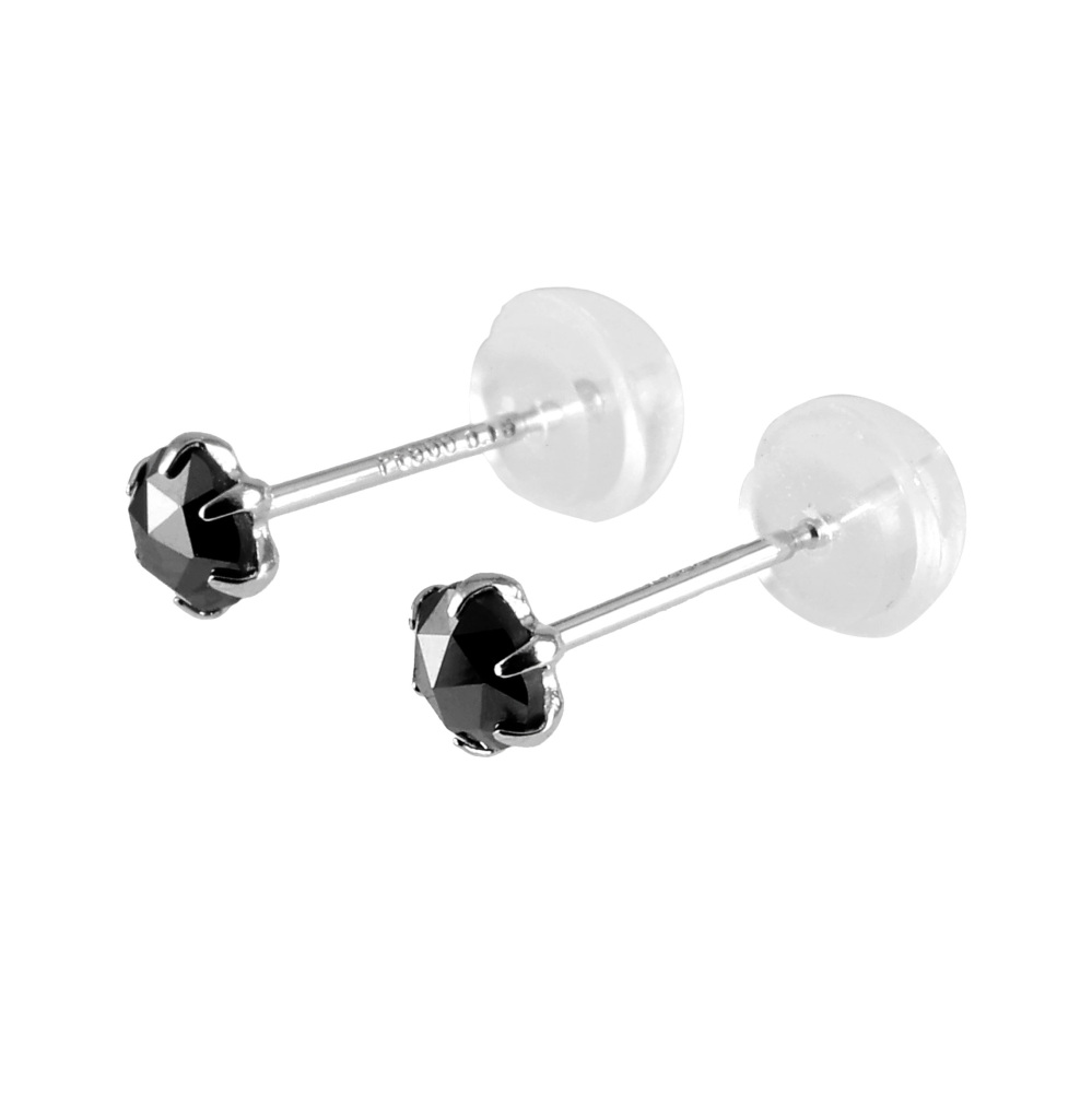 プラチナ900 ブラックダイヤ ピアス J363463 | ユキザキセレクトジュエリー