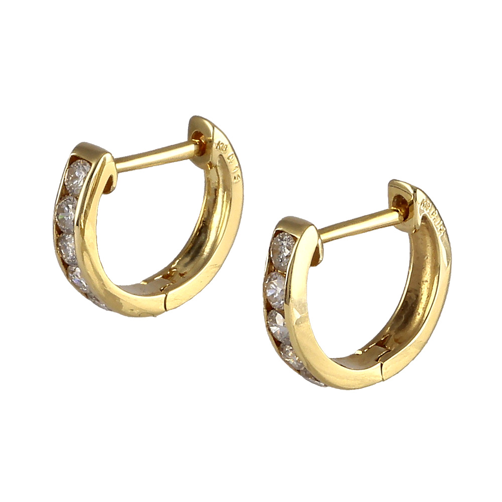 K18イエローゴールド ダイヤモンド ピアス J364277 | ユキザキセレクト