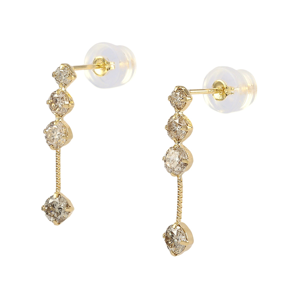 K18イエローゴールド　ダイヤモンドピアス K18イエローゴールド ダイヤモンド ピアス J364801 | ユキザキセレクト