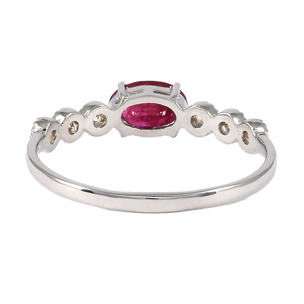 プラチナ900 ルビー ダイヤモンド リング J365105 | ユキザキセレクト