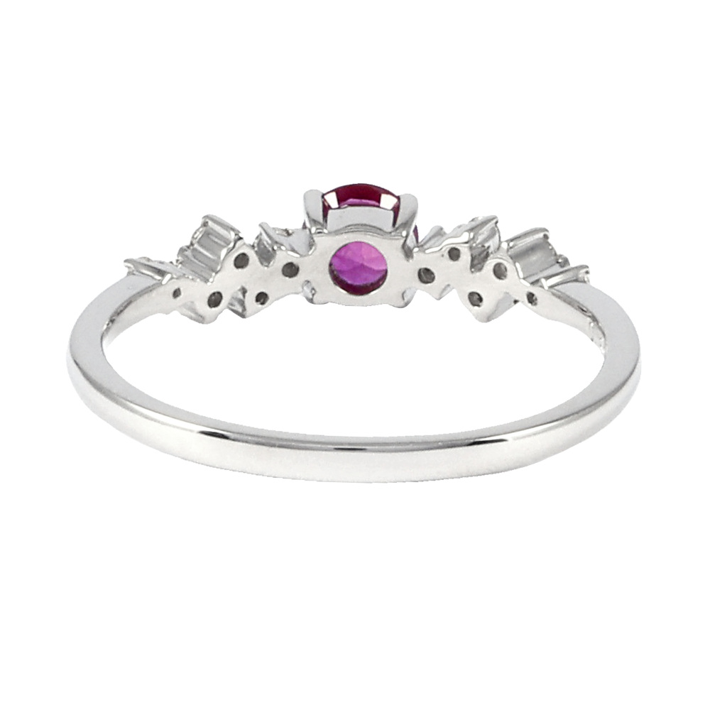 ダイヤモンド　プラチナ　ルビーリング プラチナ900 ルビー ダイヤモンド リング J365114 | ユキザキセレクト