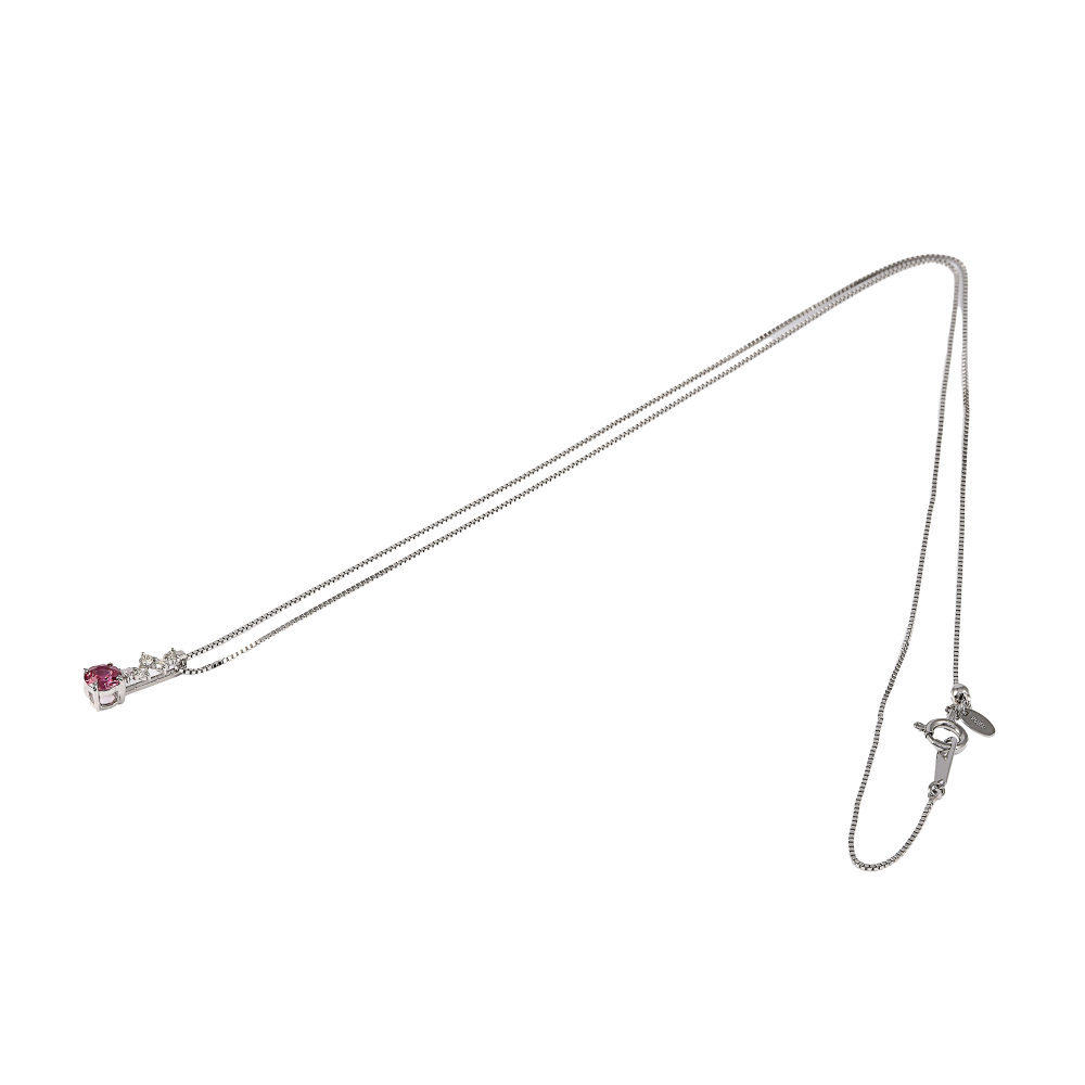 プラチナ850 プラチナ900 ルビー ダイヤモンド ネックレス J365116