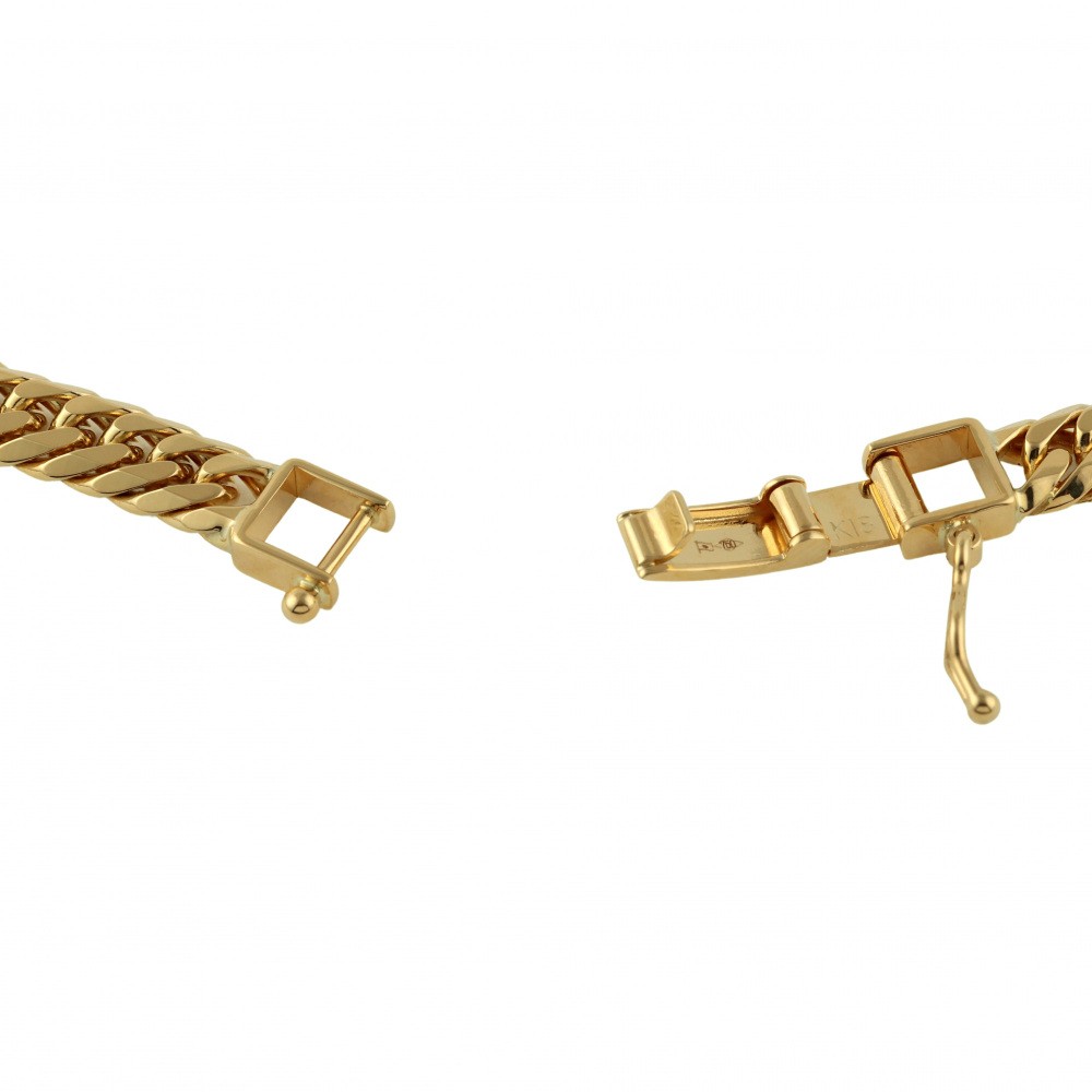 K18イエローゴールド 喜平 ネックレス ダブル6面 約50cm 約30.35g