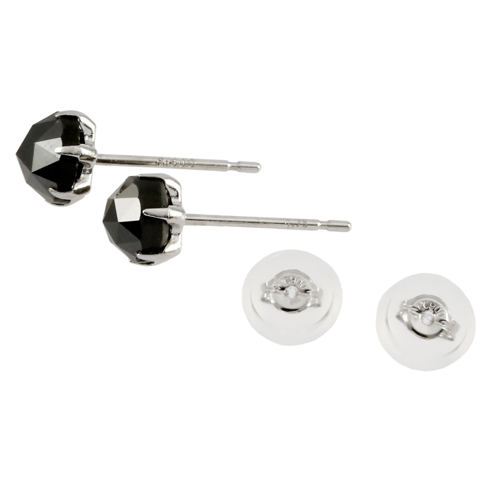 プラチナ900 ブラックダイヤ ピアス J368895 | ユキザキセレクトジュエリー