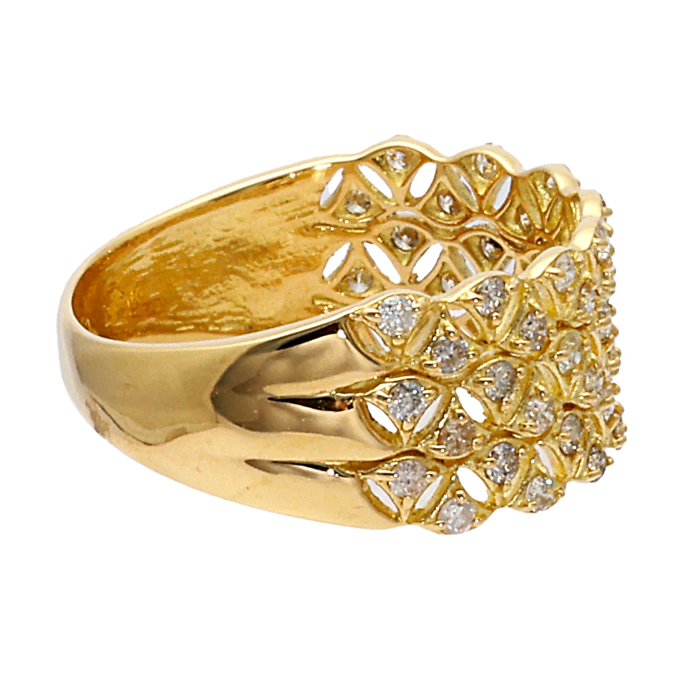 K18 yellow gold diamond ring J369363 | Yukizaki Select Jewelry