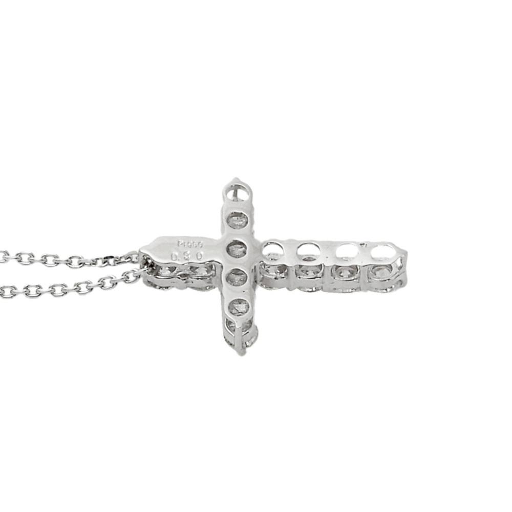 プラチナ950 プラチナ850 ダイヤモンド クロス ネックレス J369487