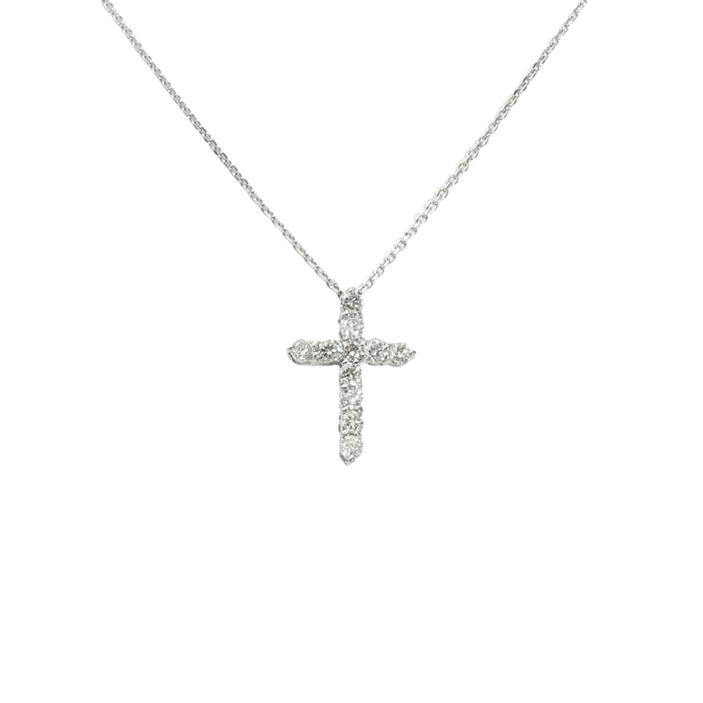 プラチナ950 プラチナ850 ダイヤモンド クロス ネックレス J369489