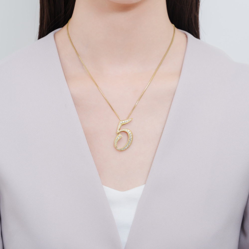 中古] ユキザキ ノンブル ナンバーペンダントトップ【5】Lサイズ【正規