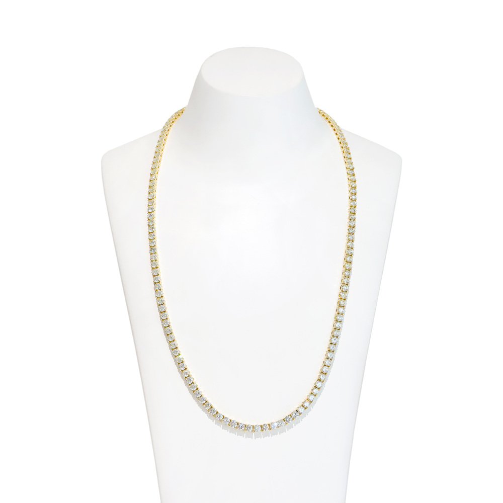 K18イエローゴールド ダイヤモンド テニス ネックレス J373027 | ユキ