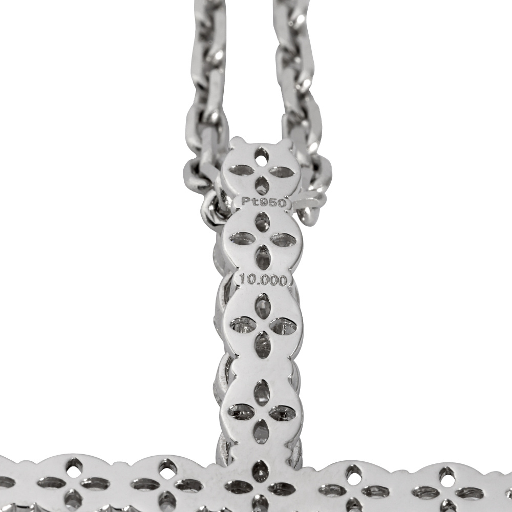 PT950 PT850 ダイヤモンド クロス ネックレス J373376 | ユキザキ
