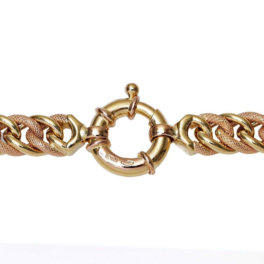 K18イエローゴールド K18ピンクゴールド チェーン ネックレス J373449