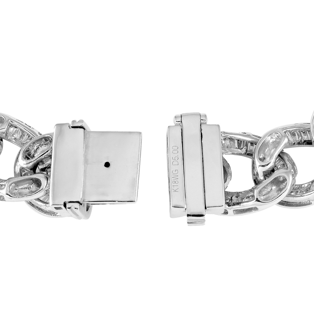 K18ホワイトゴールド ダイヤモンド ブレスレット J374404 | ユキザキ