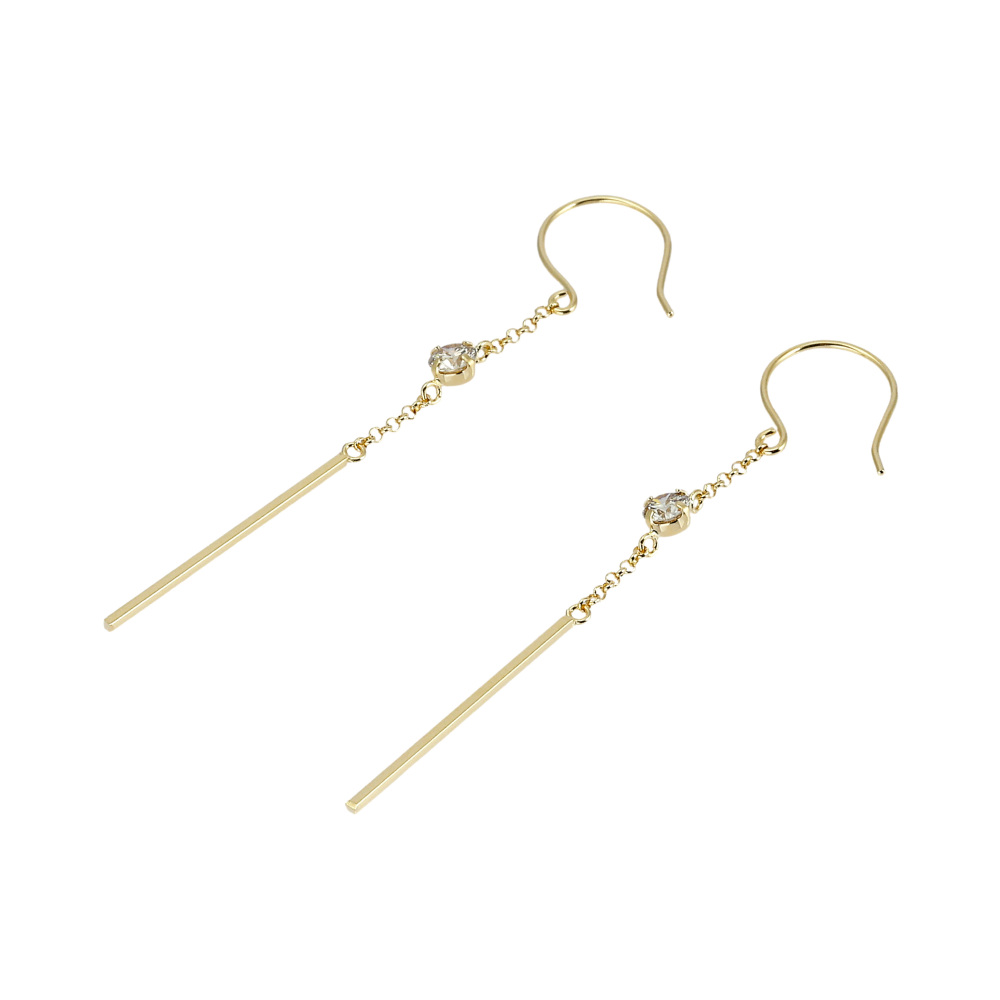 K18イエローゴールド ダイヤモンド ピアス J374498 | ユキザキセレクト