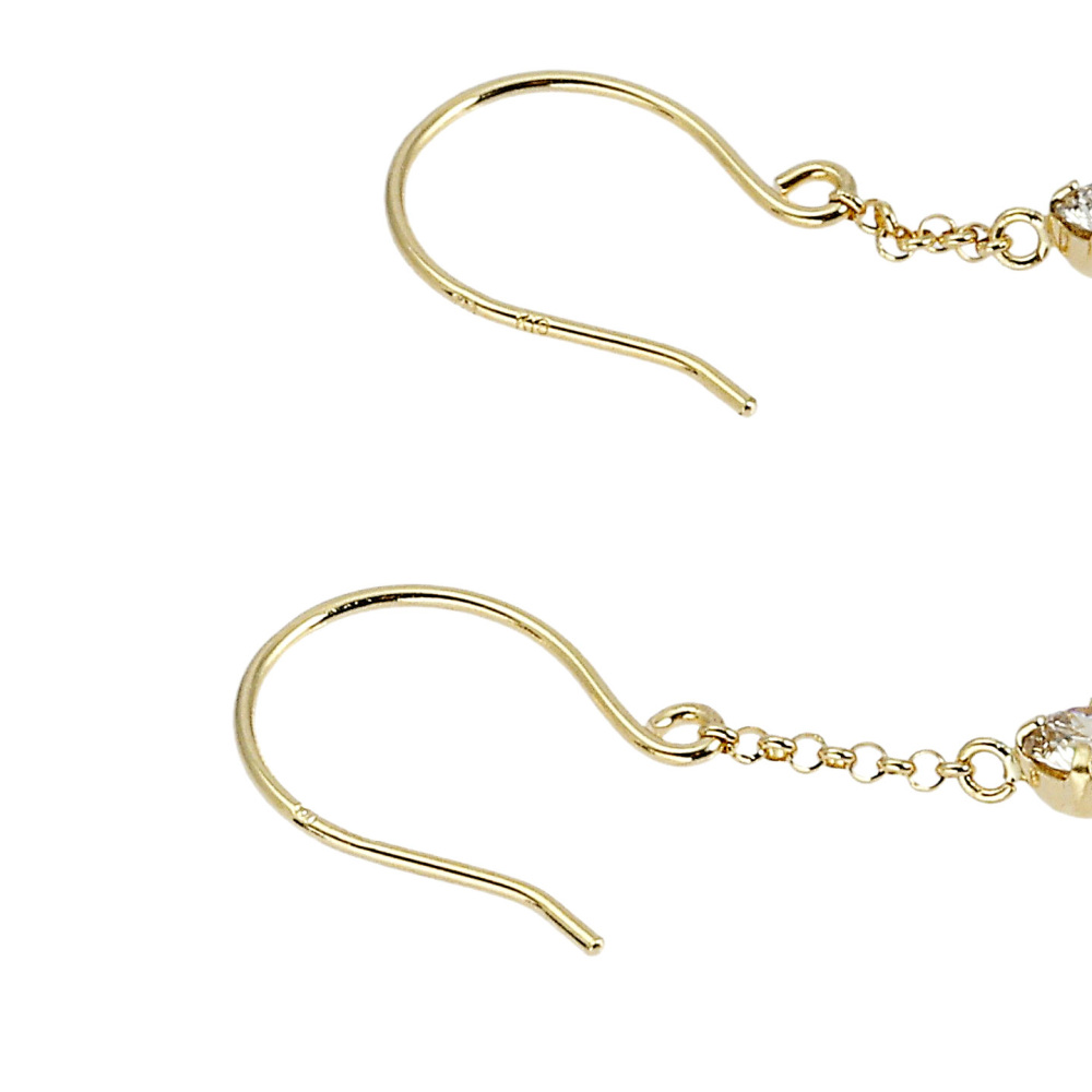 K18イエローゴールド ダイヤモンド ピアス J374498 | ユキザキセレクト