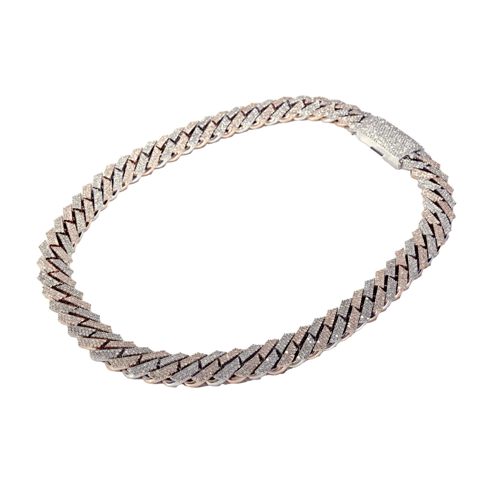 K14 White Gold K14 Pink Gold Diamond Necklace J374562 | Yukizaki