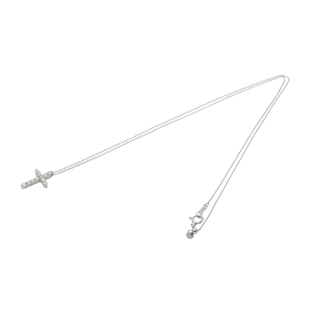 【超希少品】 りする シンプル pt950プラチナネックレス プラチナ950 プラチナ850 ダイヤモンド クロス ネックレス J375868