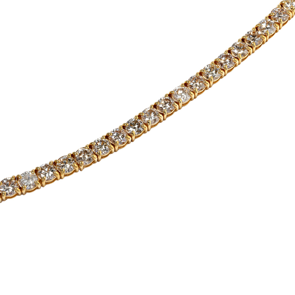 k18ダイヤブレスレット K18イエローゴールド ダイヤモンド テニス ブレスレット J375974