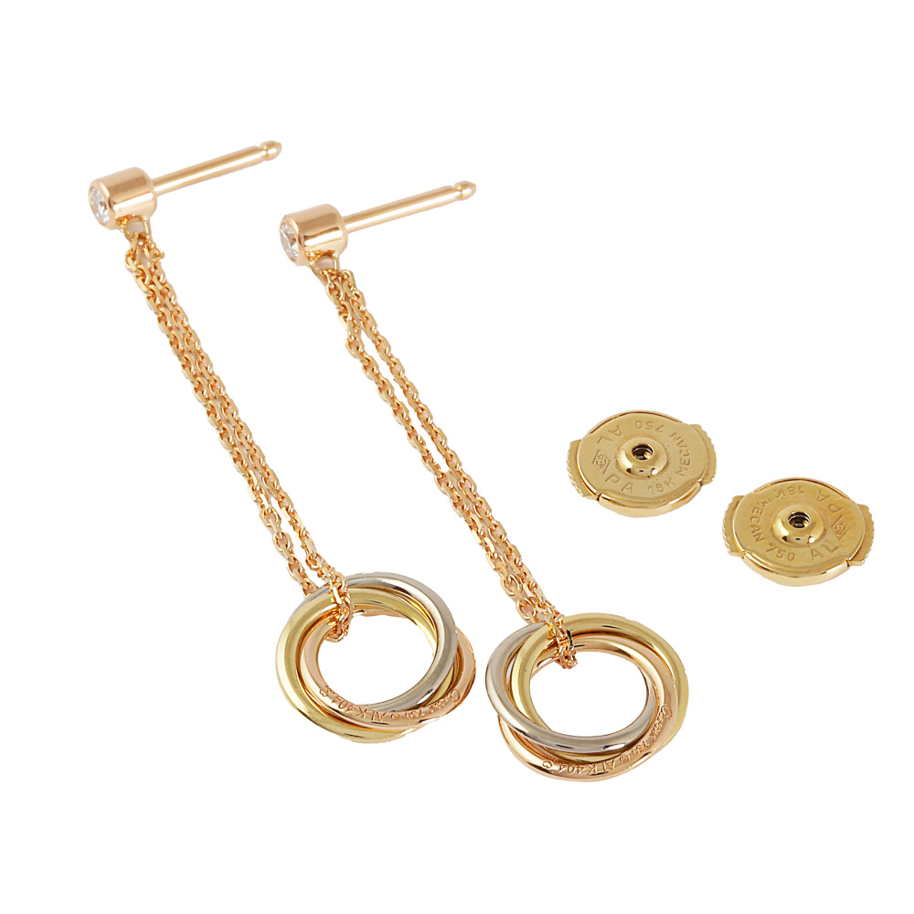 中古] カルティエ トリニティ SNOE B8043300 ピアス J376177  