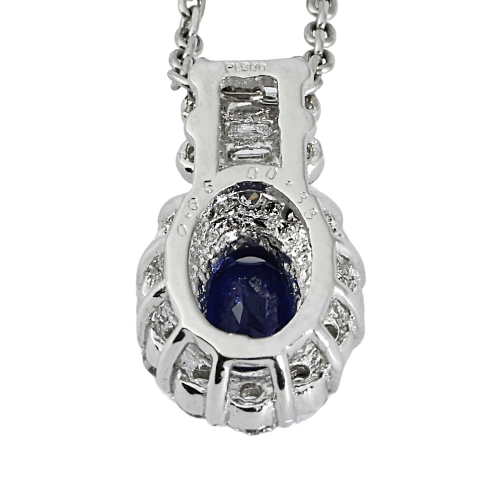 プラチナ900 サファイア ダイヤモンド ネックレス J377108 | ユキザキ