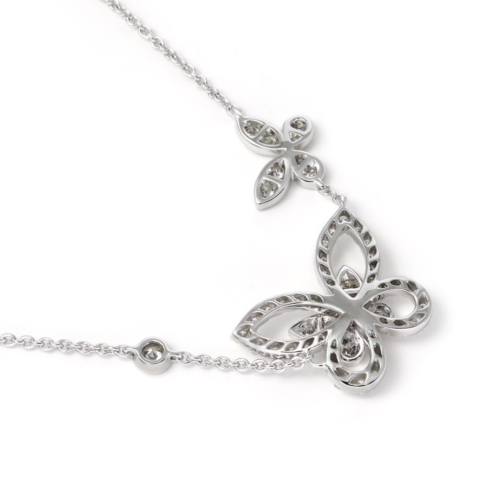 ダブル バタフライ シルエット RGP745 ネックレス 楽天市場】グラフ GRAFF ダブルバタフライ シルエット ダイヤ