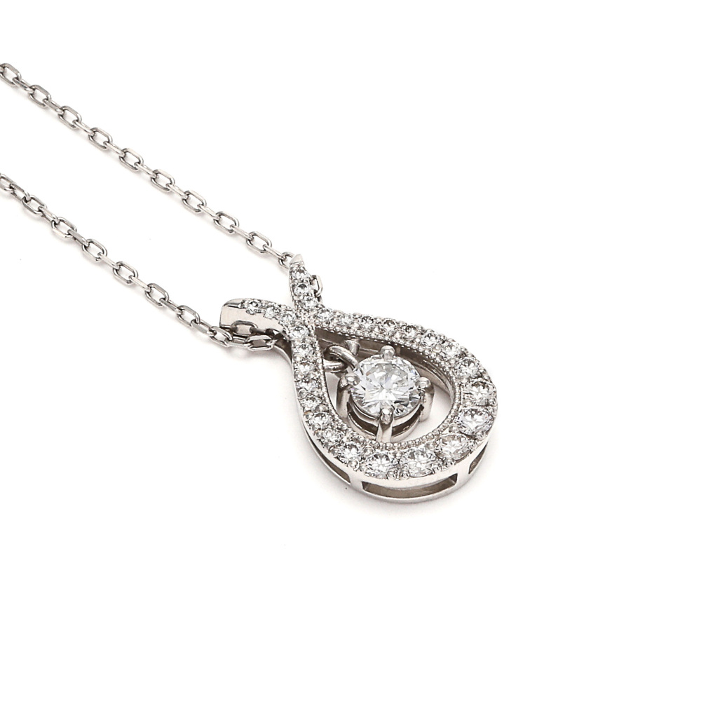 Platinum 950 Platinum 850 Diamond Necklace J385371 | Yukizaki