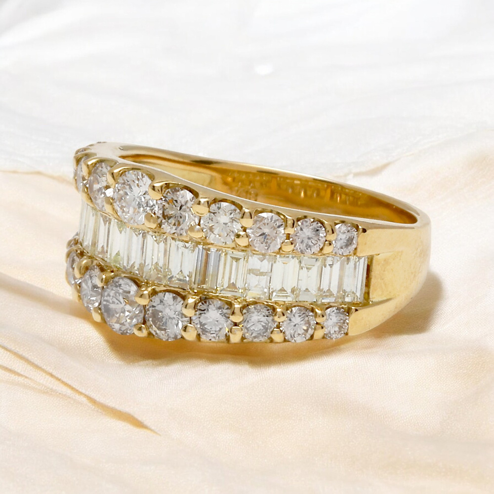 K18 ダイヤモンド付きリング　21g K18イエローゴールド ダイヤモンド リング J385451 | ユキザキセレクト