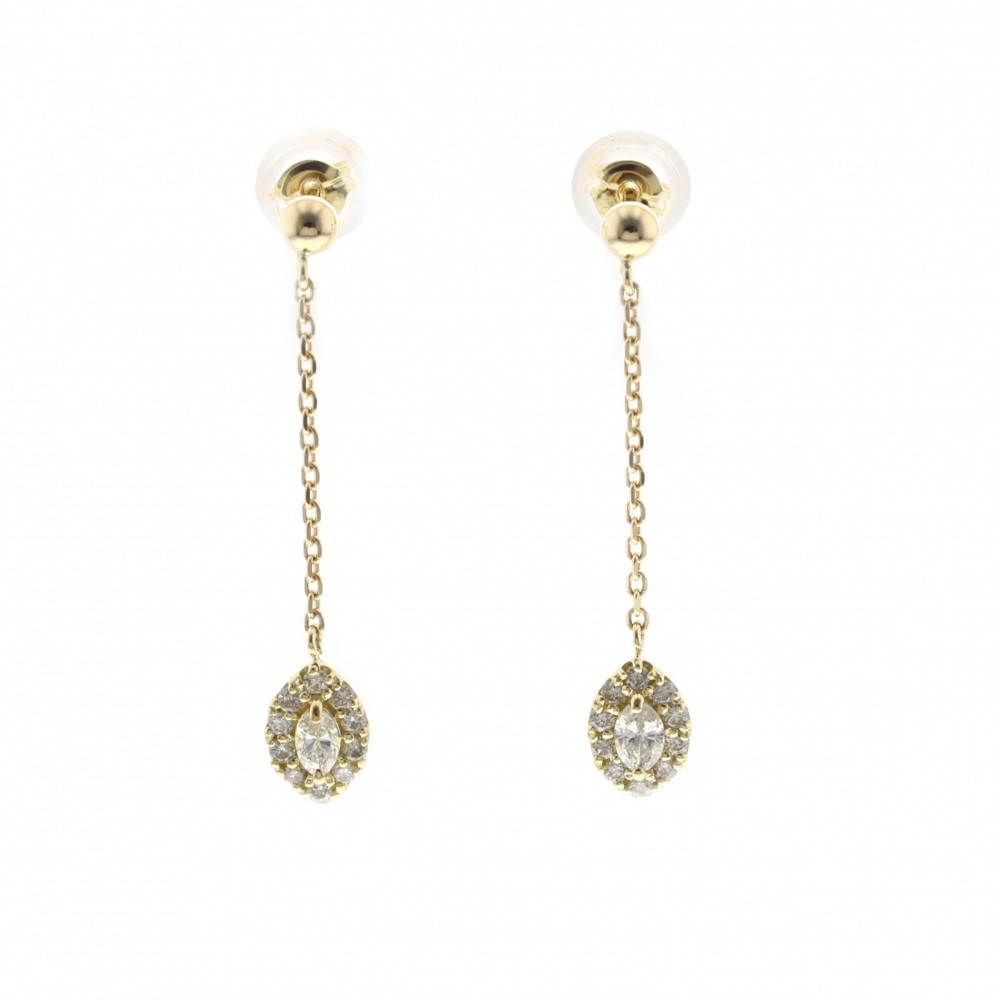 K18イエローゴールド ダイヤモンド ピアス J385484 | ユキザキセレクト