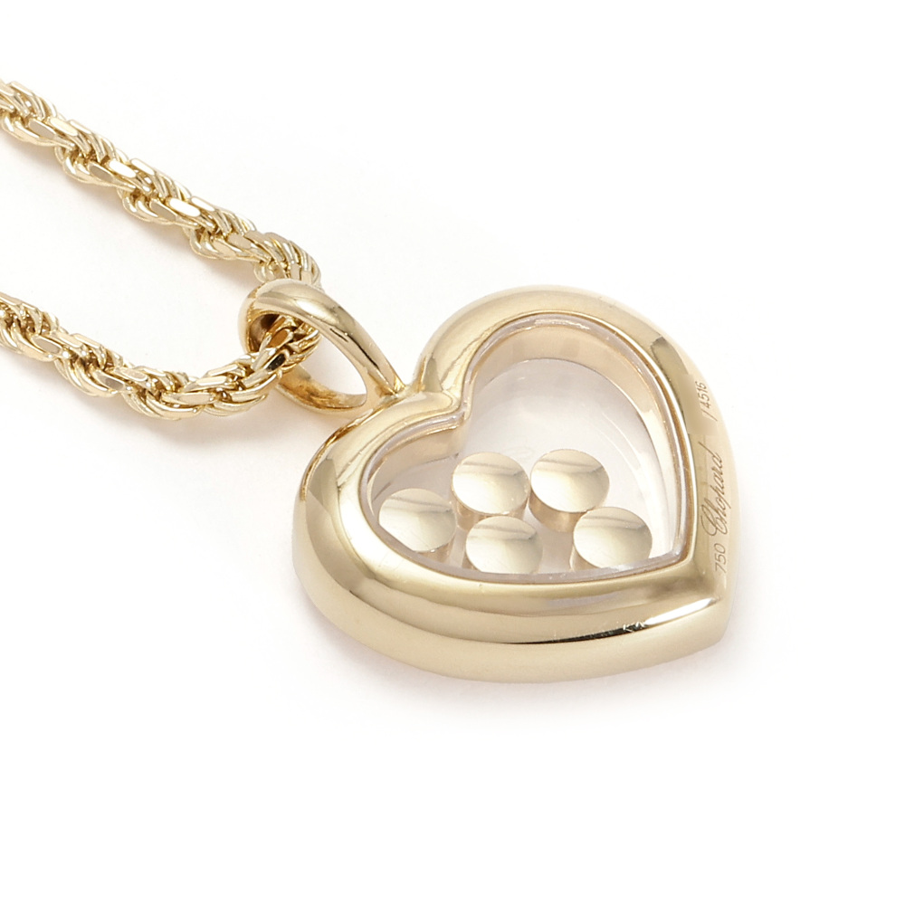 ショパール　ハートネックレス　ダイヤモンド Chopard】ショパール『K18YG ハッピーダイヤモンド ハート ネックレス
