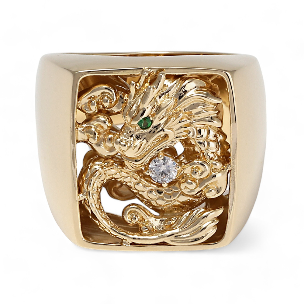 K18イエローゴールド ダイヤモンド ガーネット リング J387055 | ユキ