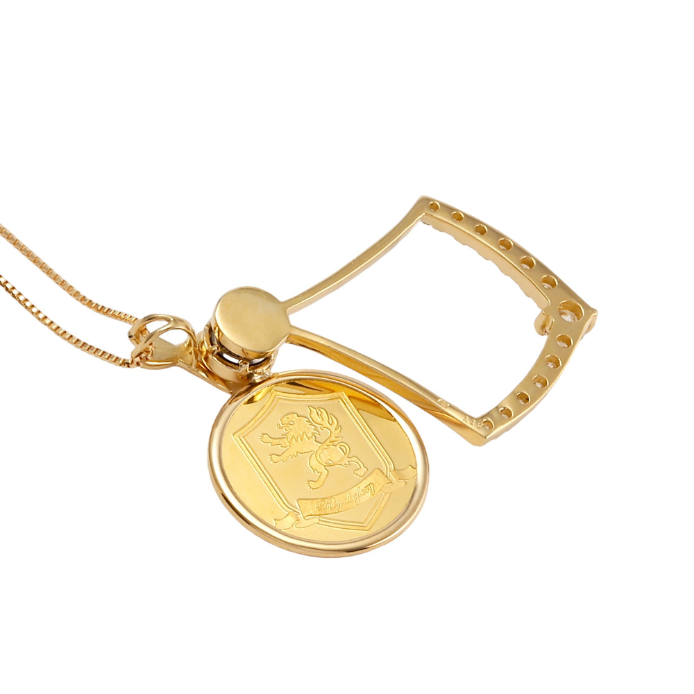k24 k18ネックレスコインペンダント　ダイヤ付き K24イエローゴールド K18イエローゴールド ダイヤモンド コイン
