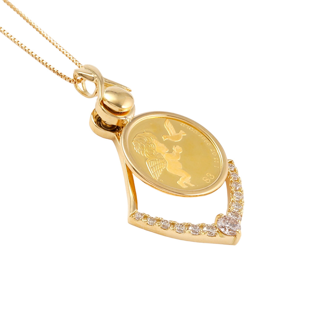 K24イエローゴールド K18イエローゴールド ダイヤモンド コイン