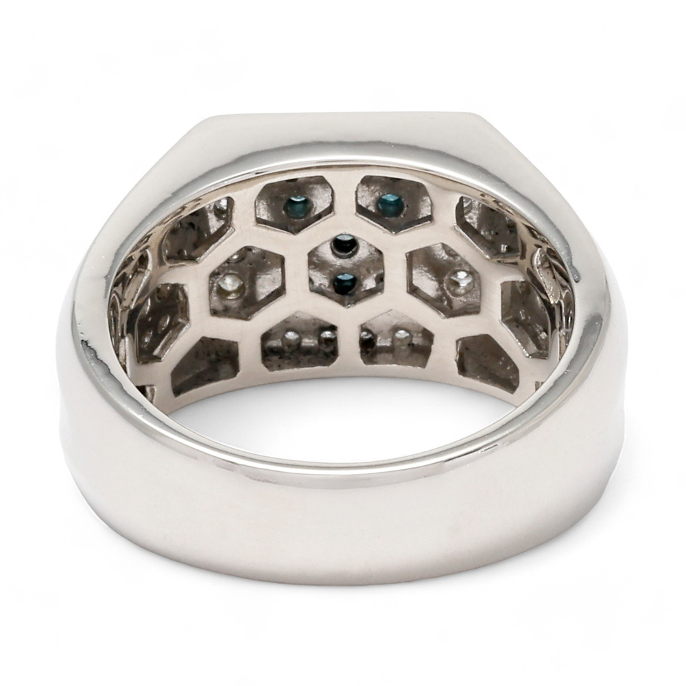 プラチナ900 ブルーダイヤ ダイヤモンド リング J387507 | ユキザキ